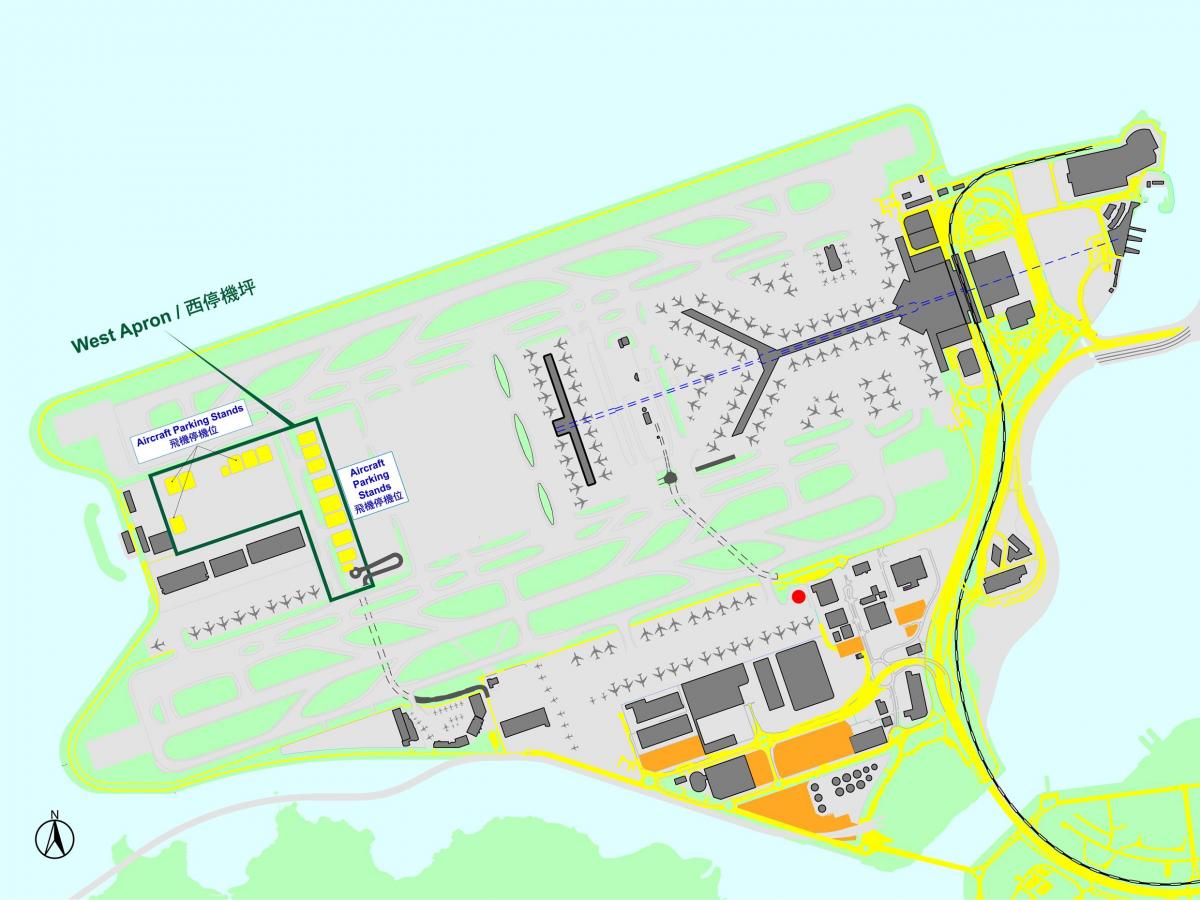 Aeropuerto internacional de Hong Kong mapa