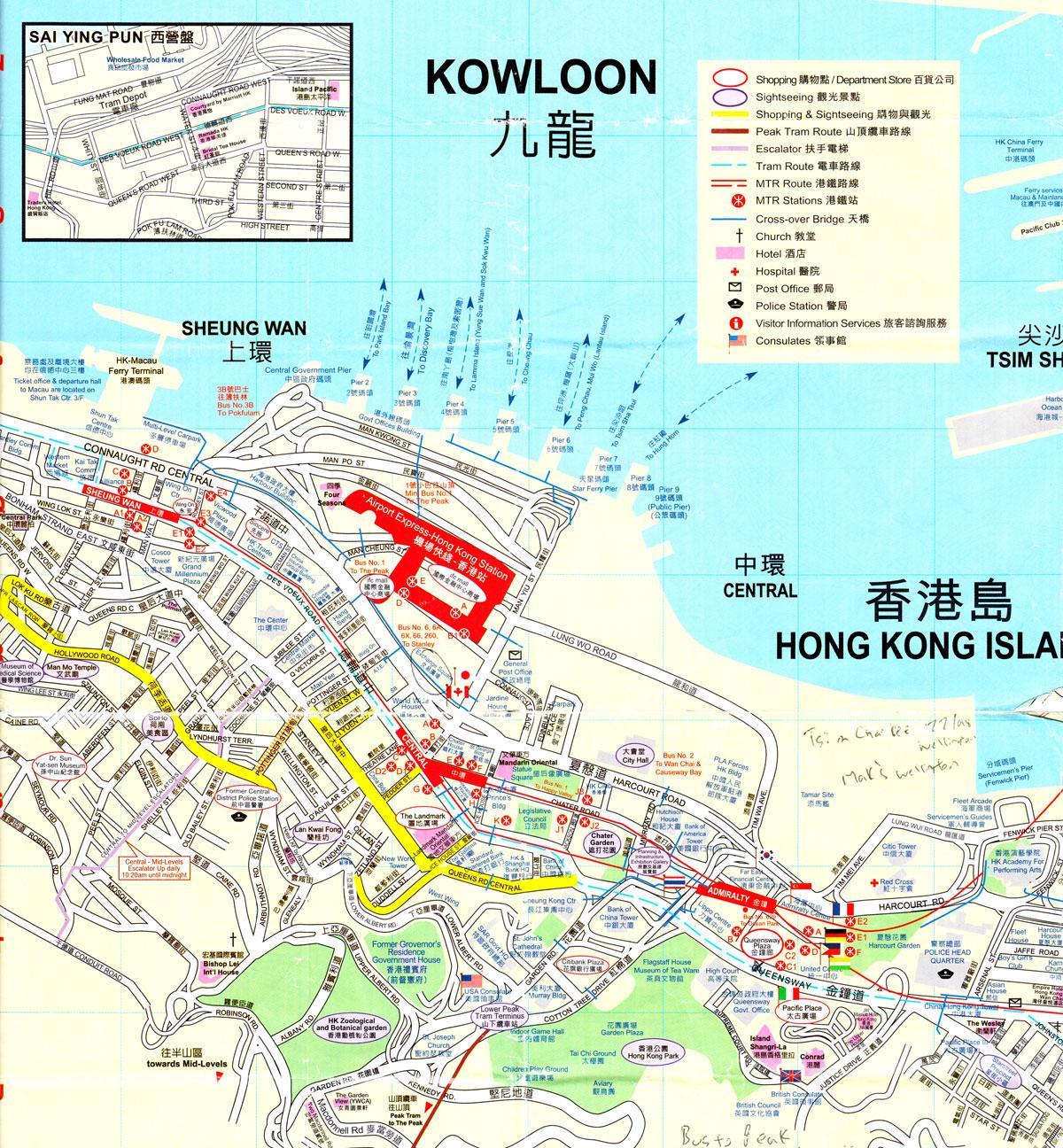 el puerto de Hong Kong mapa