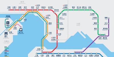 De MTR de Causeway bay station mapa