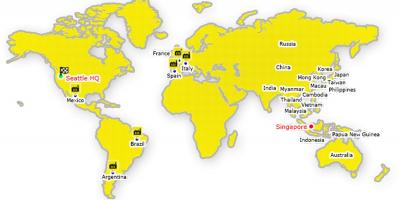 Hong Kong en el mapa del mundo