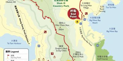 Mapa de senderismo de Hong Kong