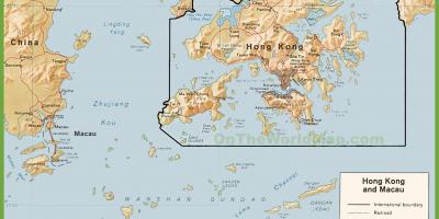 Mapa político de Hong Kong
