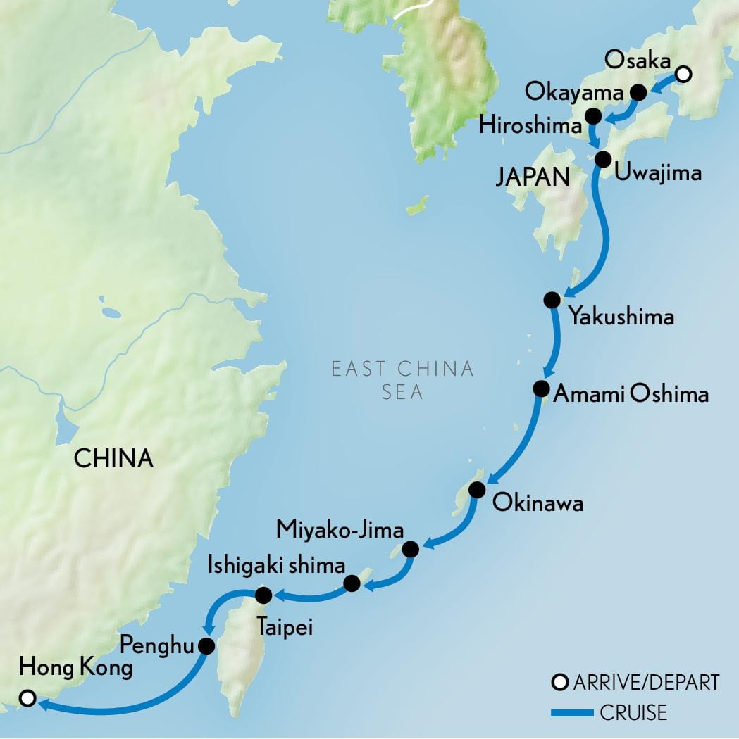 mapa de Hong Kong y japón
