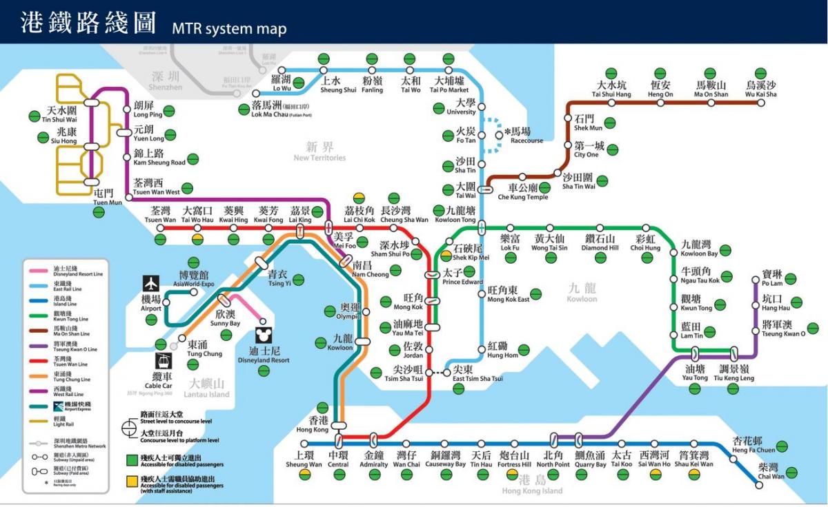 HK mapa de autobuses