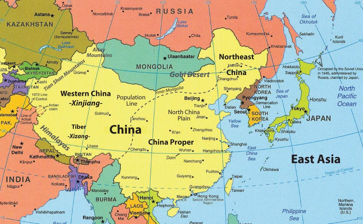 mapa de Hong Kong y sus alrededores