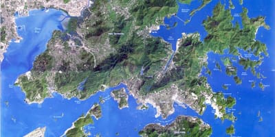 Mapa satélite de Hong Kong
