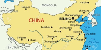 Mapa de Taiwán y Hong Kong
