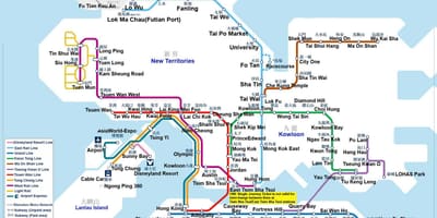 Mapa del metro de Hong Kong
