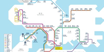 HK mapa de la estación de MTR