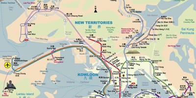 La estación de MTR de hong kong mapa