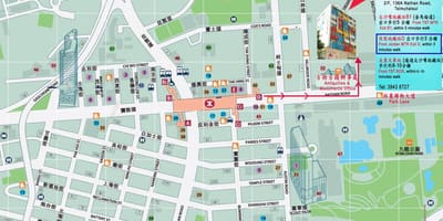 La estación de MTR de Jordan mapa
