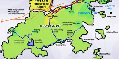 La isla de Hong Kong mapa turístico