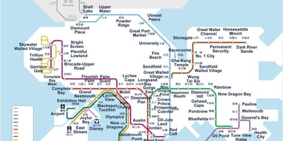 Mapa del metro de hong kong